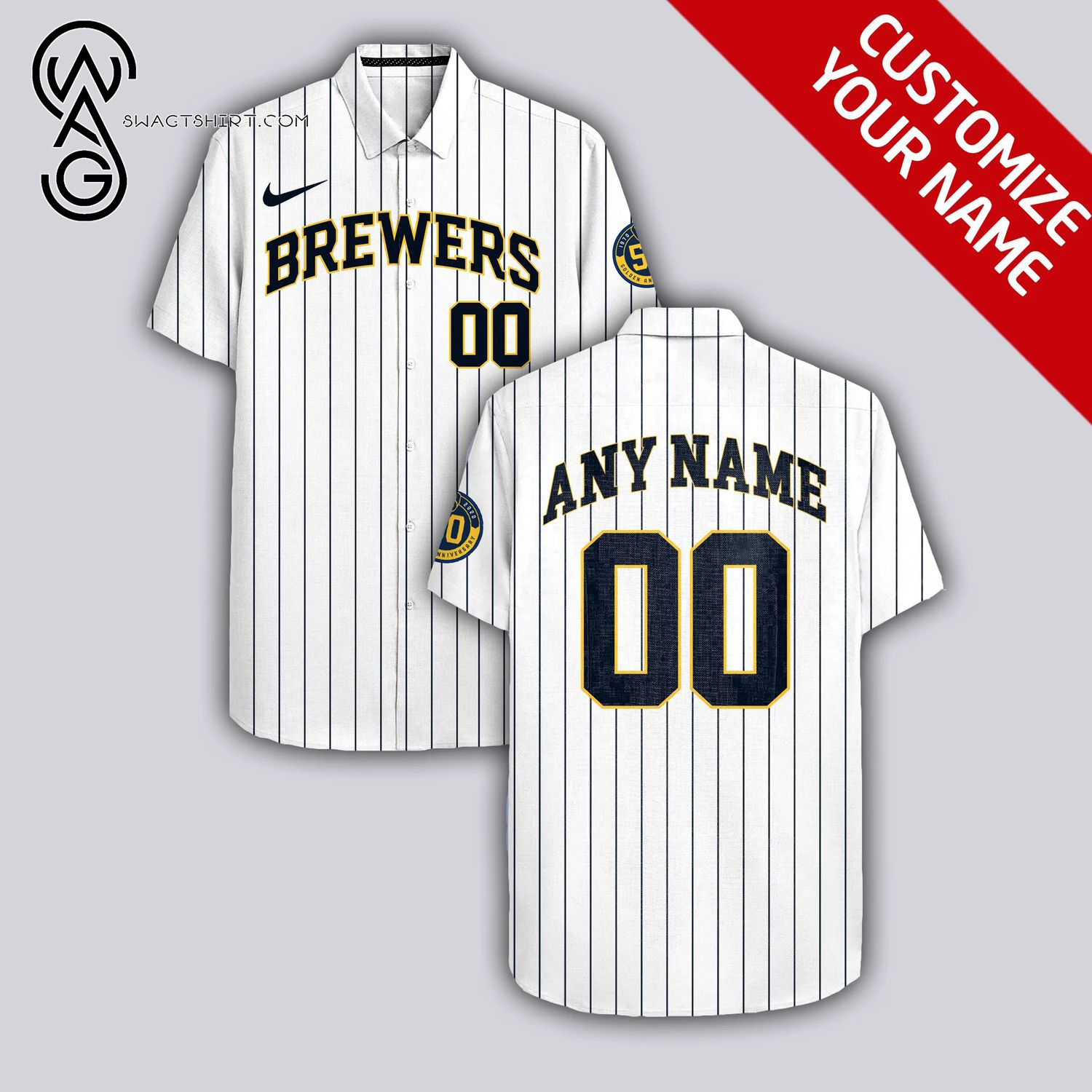 [Top Trending] Milwaukee Brewers Fan Full Printing Personalized Hawaiian Shirt